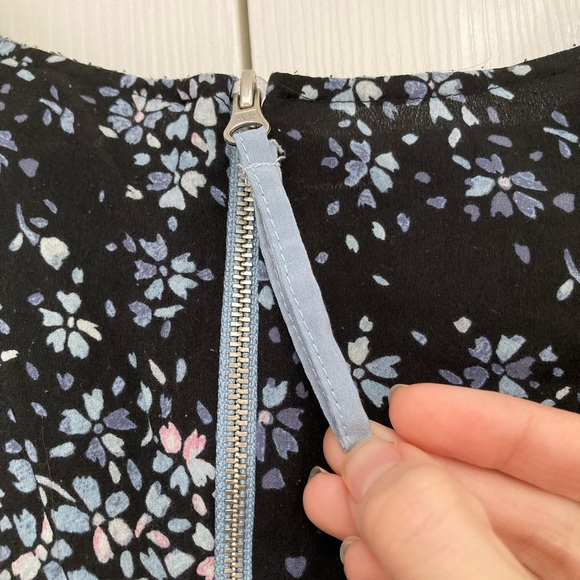 MATERNITY Blue Flower Print Blouse - Picture 3 of 6